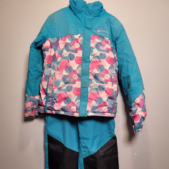 Girls' Ski Jacket and Pant Set - Teal/Pink - Size 7-8 - Picture 1 of 7